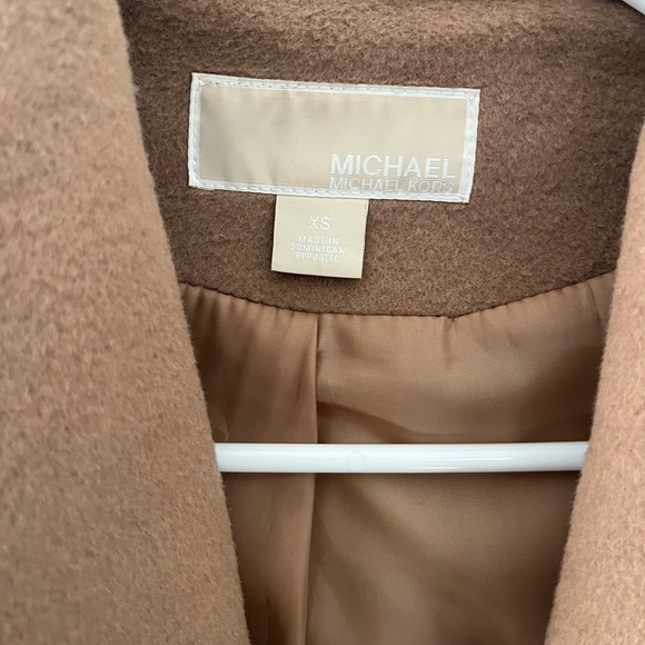 Michael Kors Asymmetrical Elegant Tan Women's Coat - Picture 2 of 2